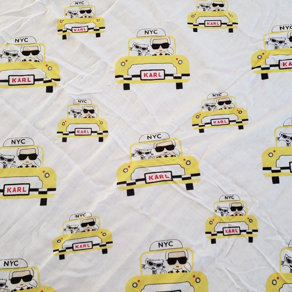 NWT Karl Lagerfeld Ikonik Print Silk Modal Large Square Frayed Edges Black Scarf - Picture 6 of 15